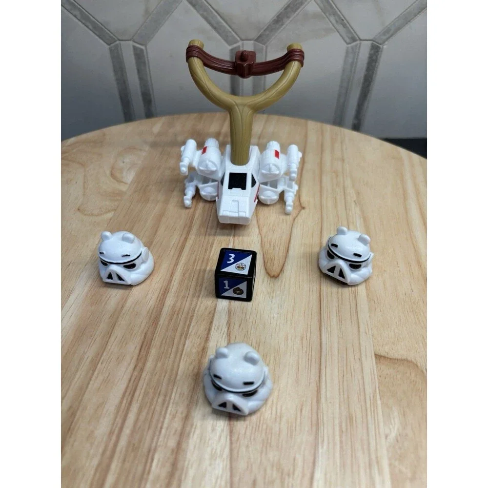 Hasbro Angry Birds Star Wars Jenga (3) Storm Troopers Launcher & Die Collectable
